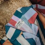 Vertical Delight Linen Button Up Shirt