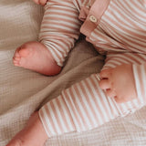 Romper manches longues Mahogany stripes